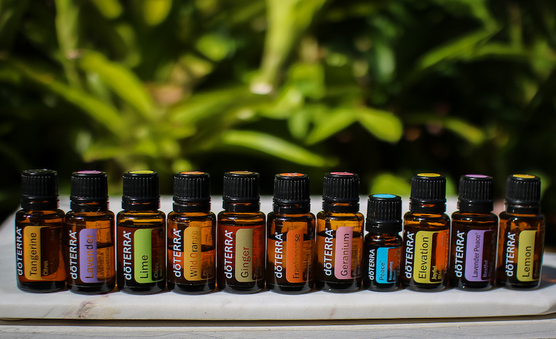 Selection of DoTerra brand essential oils